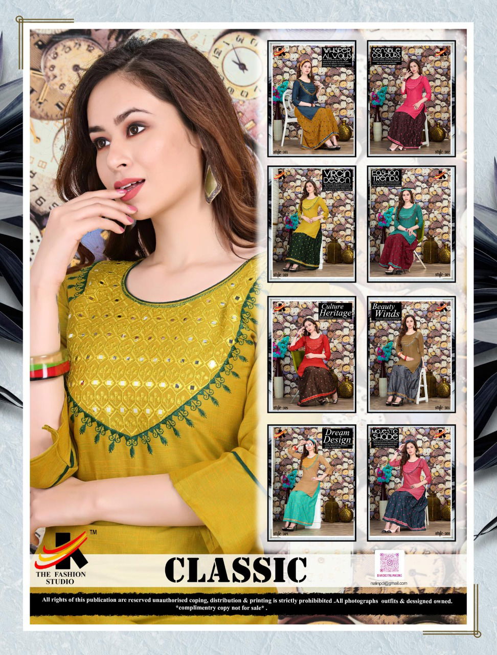 The Fashion Studio Classic 1  Rayon Skirt With Embroidery Work Premium Latest Fancy Designer Kurti With Skirt Collection